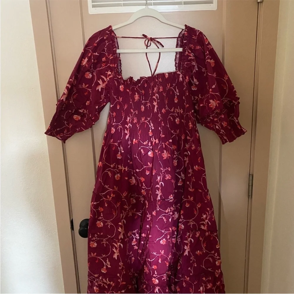 Hill House Home midi dress with ruched bodice - Picture 2 of 4